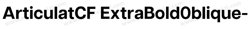 ArticulatCF ExtraBold0blique字体转换